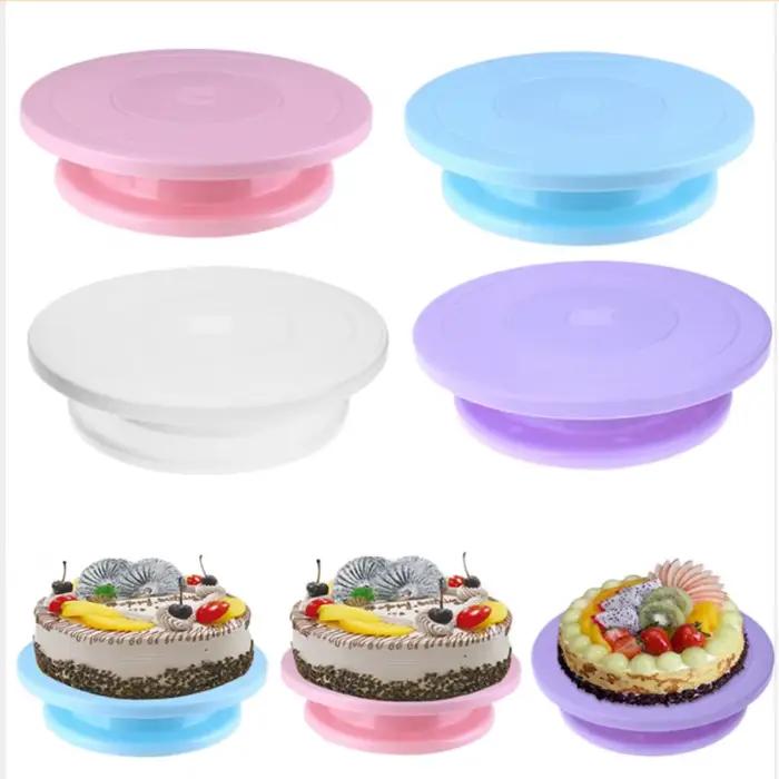 Support de plate-forme révoltant coloré pour gâteau bricolage, table éloignée, mini fourmi har en plastique, outils de cuisine rotatifs pour la maison, strass ronds