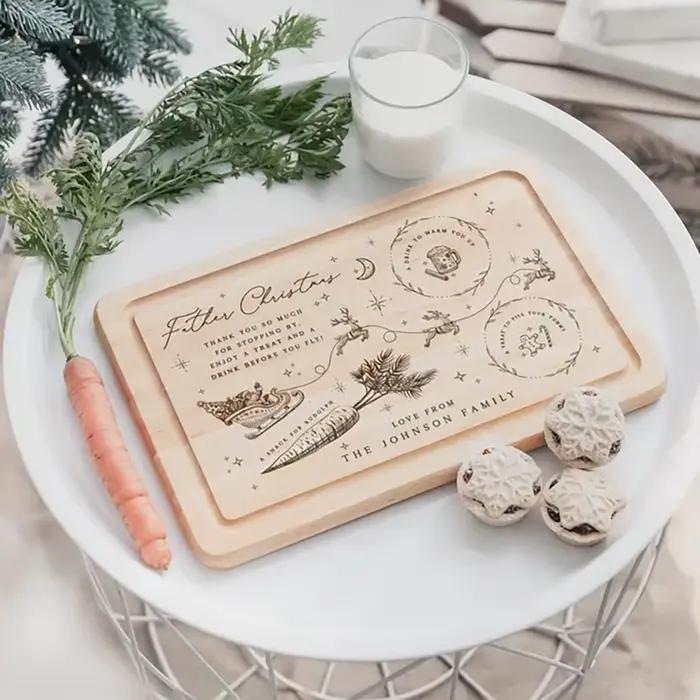 Planche à découper personnalisée pour réveillon de noël