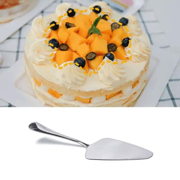 Pelle à gâteau en acier inoxydable, couteau à tarte, outils de cuisine opaque