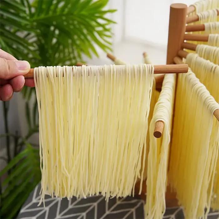 Support de séchage de pâtes pliable, support à Spaghetti en bois, avec 16 tiges de Suspension, cintre de nouilles fraîches faites maison pour la cuisine, 1 pièce