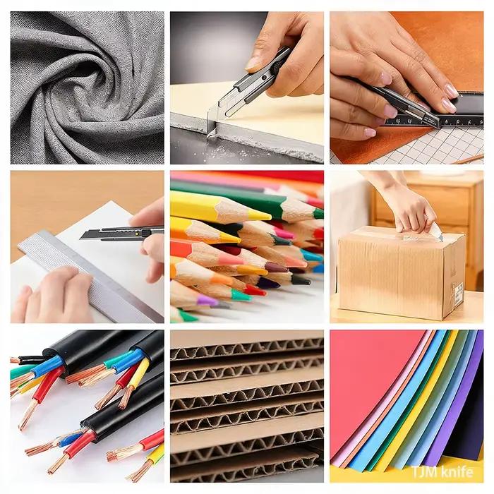 WUTA couteau artisanal pointu utilitaire coupe-cuir lames en acier pour la peau stylo à papier couteaux à graver pour l'artisanat dessin outils de coupe de bricolage