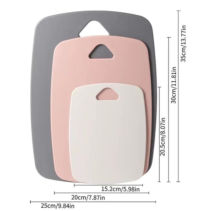 Planche à découper en plastique rose multifonctionnelle pour préparation de repas pour bébés et fruits ménagers haute valeur esthétique