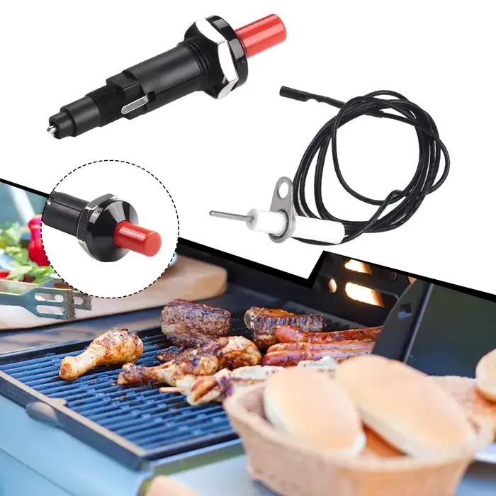 Allumage piézo-électrique 18KV 3PF 5-6mm, fours de Camping, bouton poussoir Portable avec câble, Terminal 2.3mm, outil de Barbecue, 1 pièce