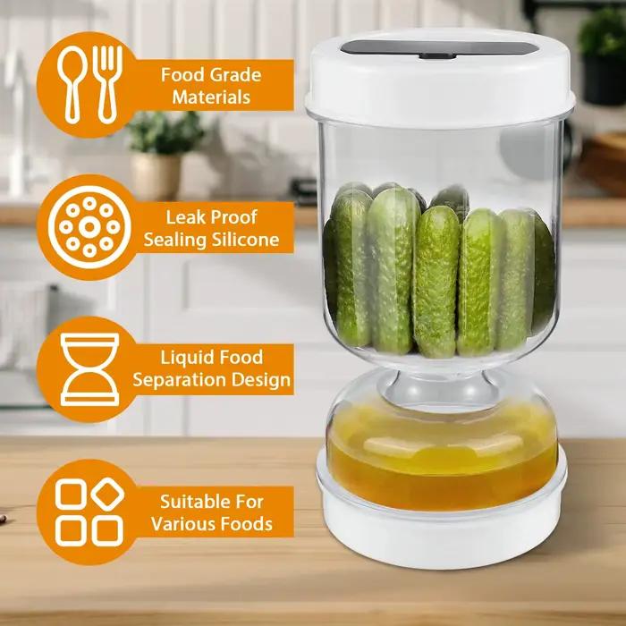 Pot de cornichons distributeur sec et humide cornichon Olives pot de sablier étanche réutilisable pour le stockage des