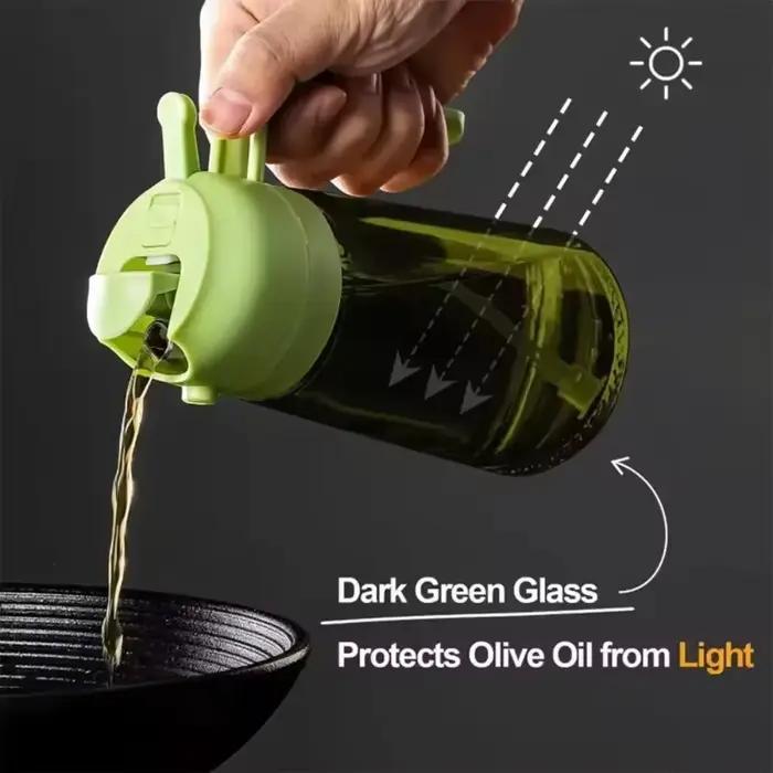 Pulvérisateur d'huile foncée bloquant la lumière de 470ML pour la cuisson bouteille distributrice