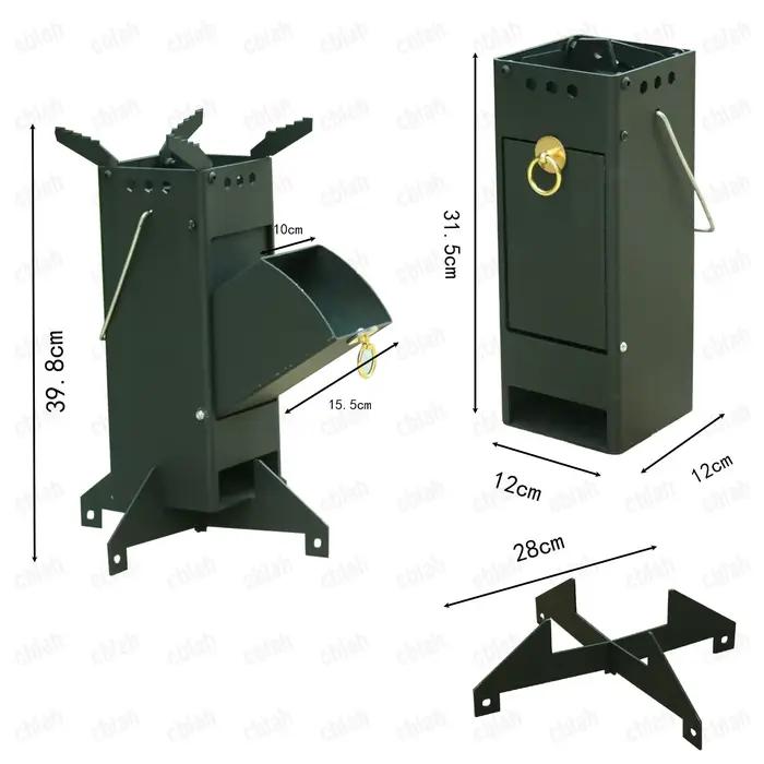Poêle à bois Portable, réchaud de Camping pour chauffage de tente