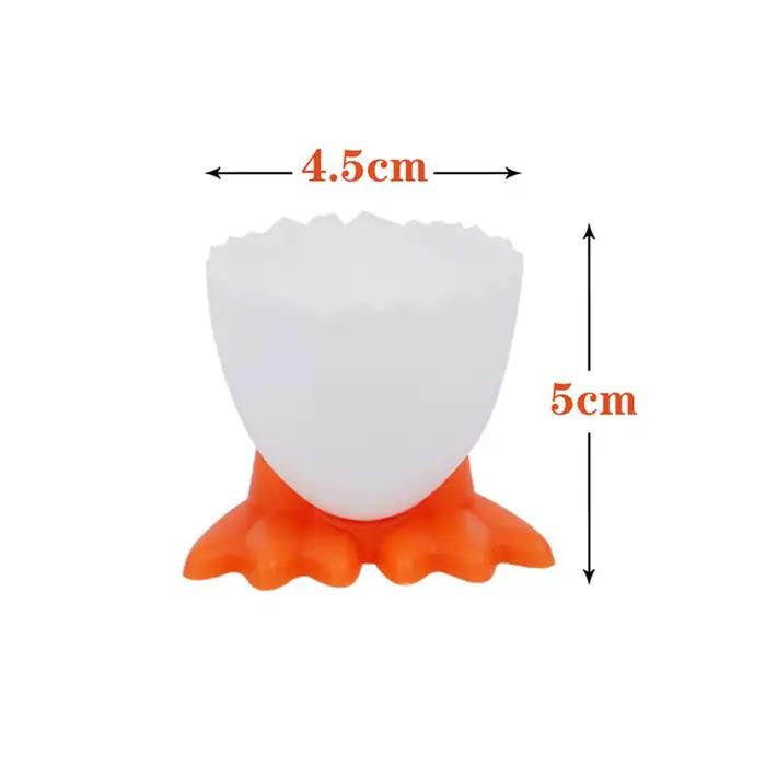 Porte-œufs en plastique avec pieds, 1/2/4 pièces, mignon, créatif, séparateur René à la coque, conteneur, accessoires de cuisine