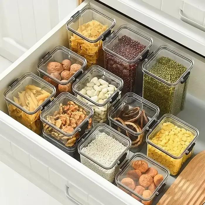 Nouvelle boîte de rangement hermétique en plastique pour cuisine