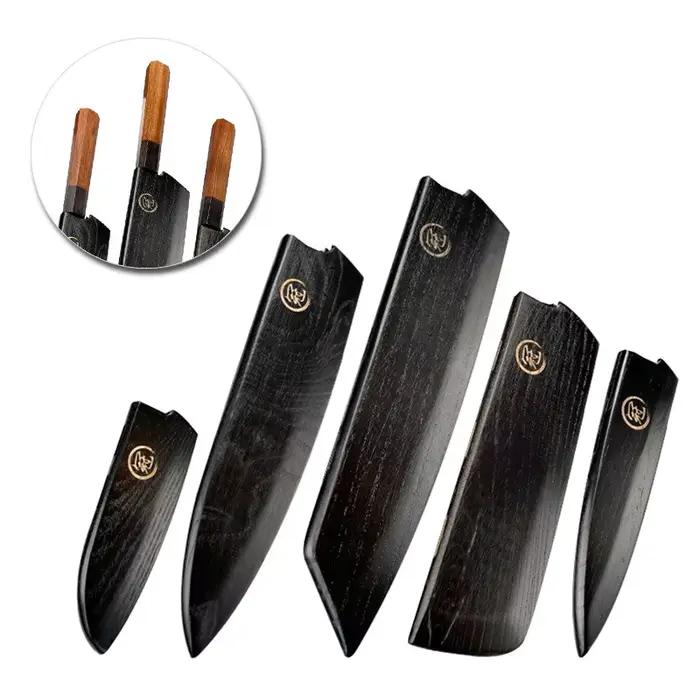 Fourreau de couteau de chef en bois massif portable