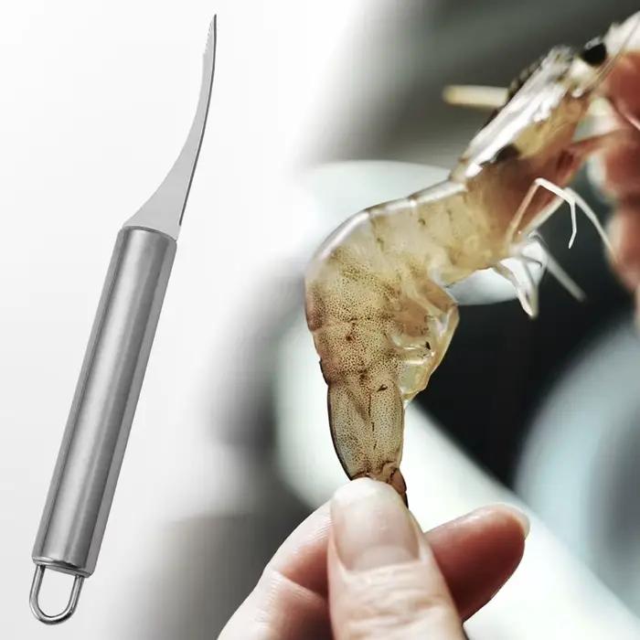 Outil multifonctionnel en acier inoxydable pour éplucher les crevettes et nettoyer les poissons pour cuisine et événements familiaux et spéciaux