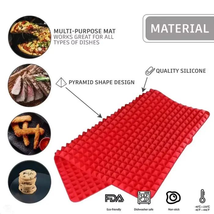 Polymère de cuisson Dakota idal en silicone antiadhésif avec grille, outils de cuisine, polymères de cuisson, degré de chaleur, polyvalent, four, barbecue