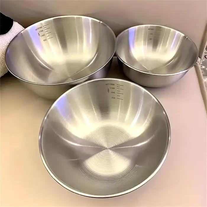 Ensemble de bols en acier inoxydable avec balance