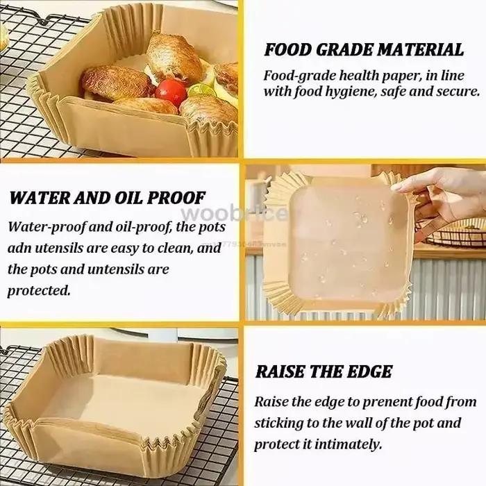 Revêtement en papier pour friteuse à Air de 20cm