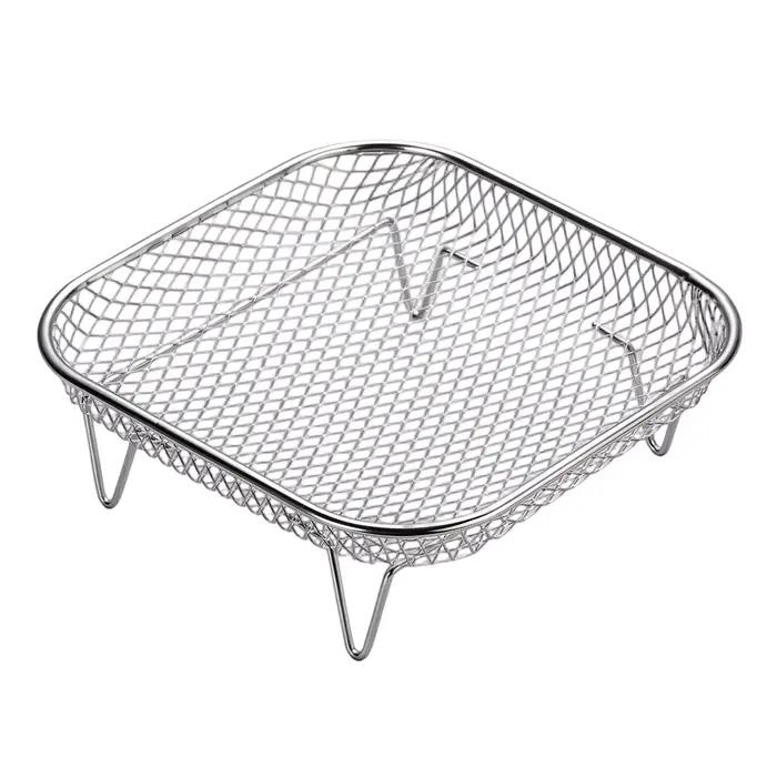 Grille de friteuse à air en acier inoxydable empilable, panier de déshydratation alimentaire, accessoire pour friteuse à air, panier en maille pour cuisiner plusieurs aliments