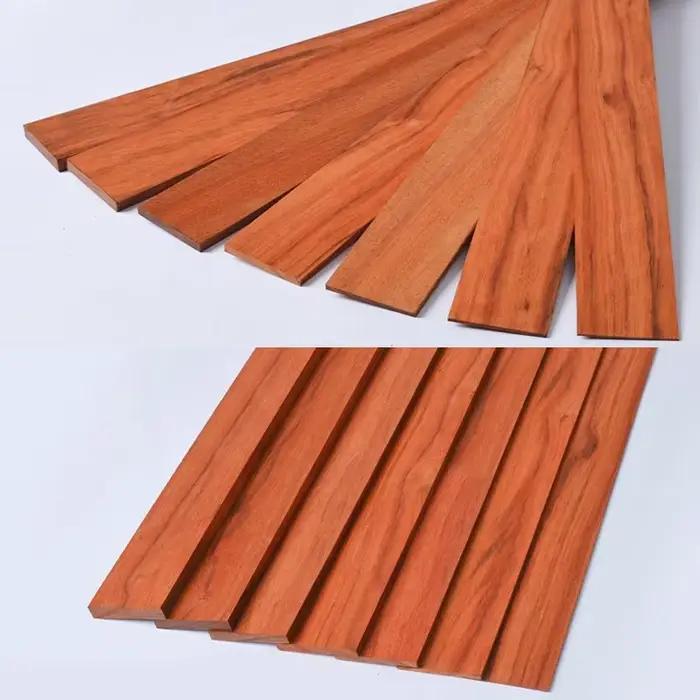 Planche fine en bois de rose rouge