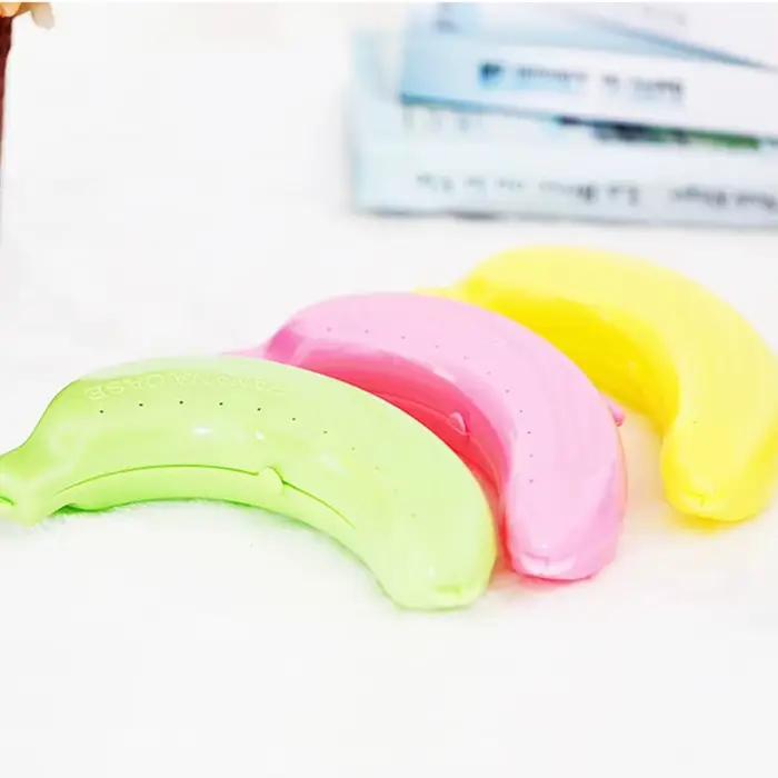 1-3 pièces banane sauvegarde boîte Portable Flexible garder frais voyage pique-nique en plein air banane forme créative en plastique fruits mallette de rangement