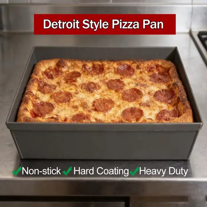 Plaque à pizza PizzAtHome style Detroit 10x8 / 10x10 pouces