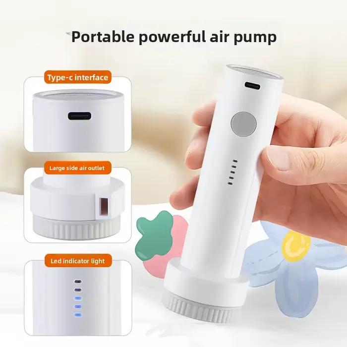 Pompe à vide électrique rechargeable USB C, faible bruit, portable, légère, pompe à air pour les voyages, sac de compression, gain de place