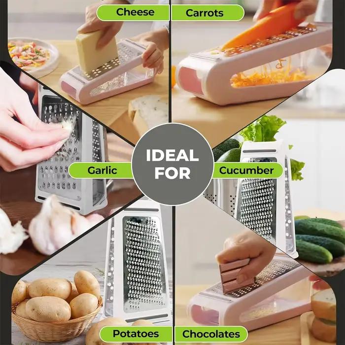 Râpe à fromage avec récipient pour légumes de cuisine