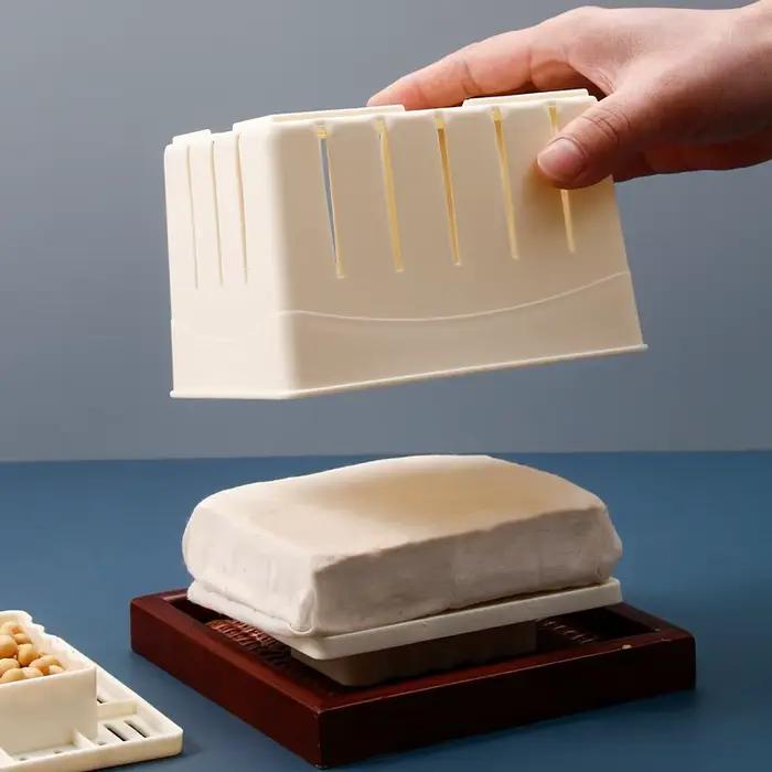 Ensemble d'outils de cuisine, bricolage, moule à presse à Tofu en plastique, moule à Tofu fait maison, caillé de soja, moule de fabrication de Tofu avec tissu de fromage
