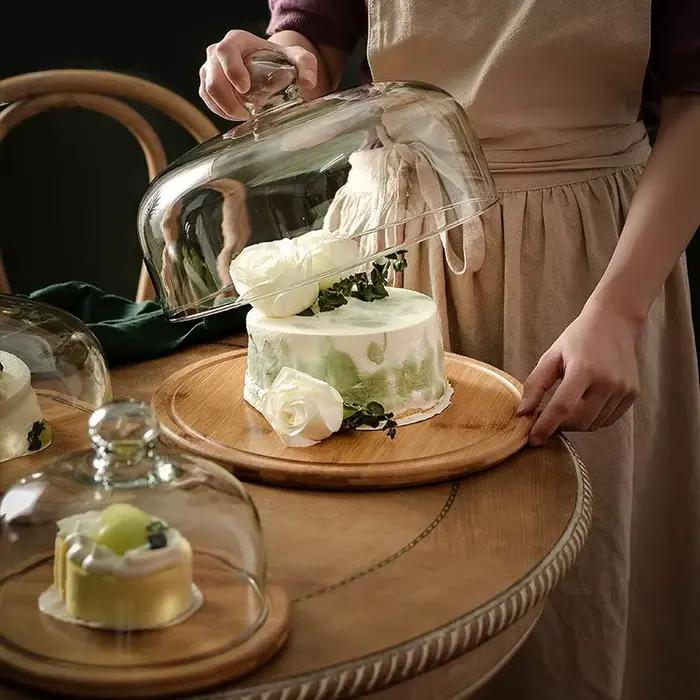 Présentoir à gâteaux, assiette à fruits avec couvercle
