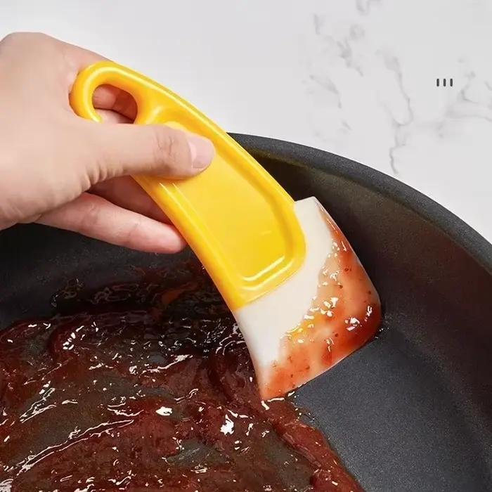 Spatule de nettoyage en silicone, grattoir de cuisine à lame souple, brosse pour nettoyer casseroles, poêles et vaisselle sale, outils de nettoyage, ustensiles de cuisine en silicone