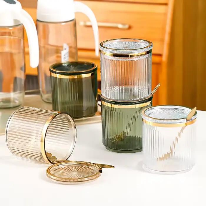 Pot de stockage exquis avec cuillère intégrée pour assaisonnements et autres ingrédients en cuisine pour femme occassions spéciales