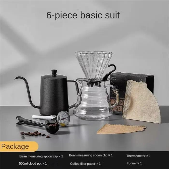 MEIMEI-ensemble de café infusé à la main accessoires de café bouilloire à café bouilloire à col de cygne Portable outils de Barista de Camping