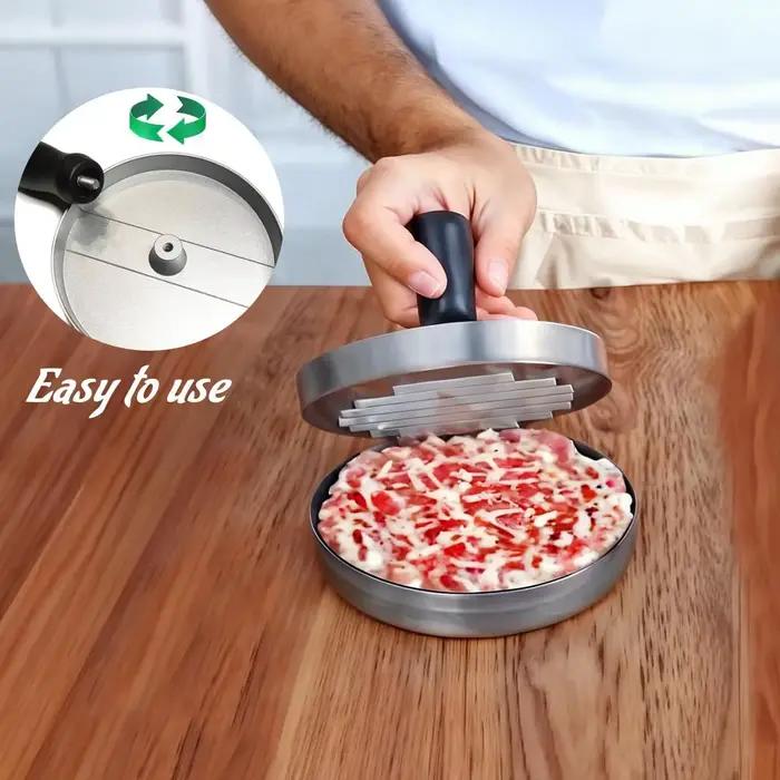 Presse à hamburgers en aluminium pour barbecue et cuisine, outil de viande et volaille, poignée ergonomique et antidérapante, idéal pour barbecues et camping