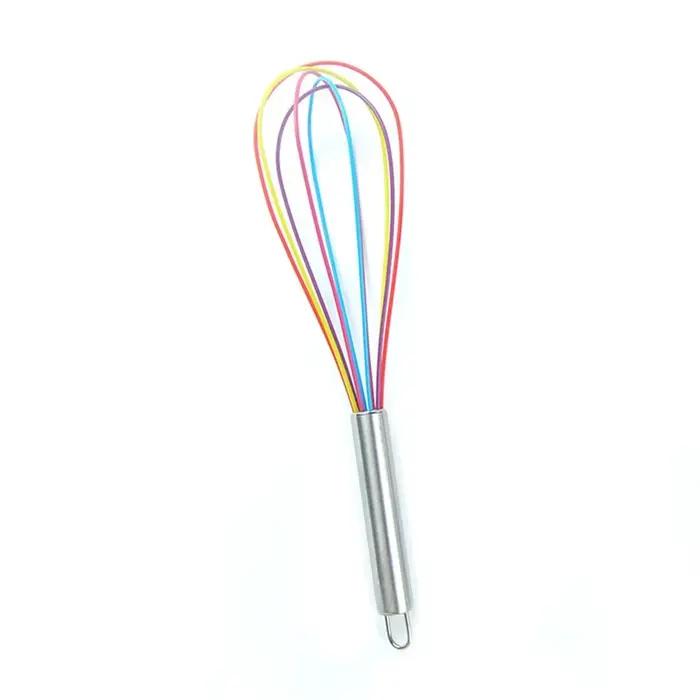 Fouet en silicone ustensile de cuisine ergonomique pour remuer œufs durable pour cuisine occasions spéciales