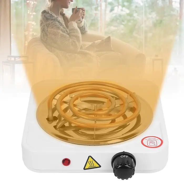 Cuisinière électrique portable en acier inoxydable 1000W à tube unique