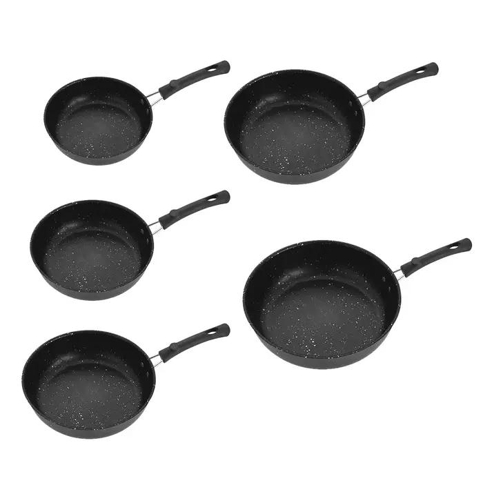 Poêle à frire antiarina, mini optique, poêle plate à steak noire, adaptée à la cuisson des aliments frits, ustensiles de cuisine sauté, 1PC