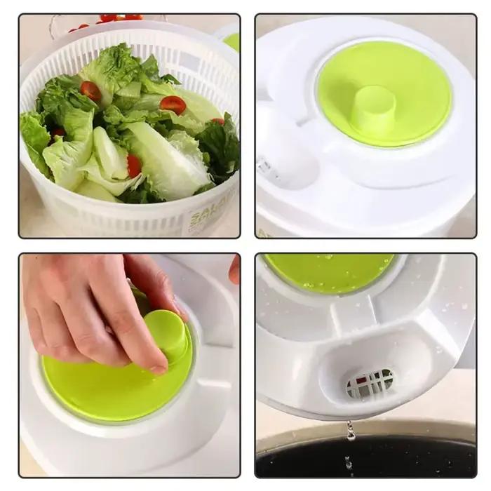 Déshydrateur de salade, égouttoir à laitue, lave-linge et sèche-légumes pour laver et sécher les légumes feuilletés, outils de cuisine, 1 paquet