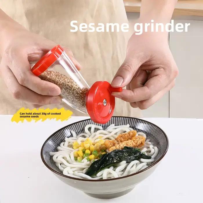 Broyeur de graines de sésame, distributeur de graines de sésame de 75ml, outil de broyage de graines de cuisine multifonctionnel, moulin à sésame manuel pour la cuisine