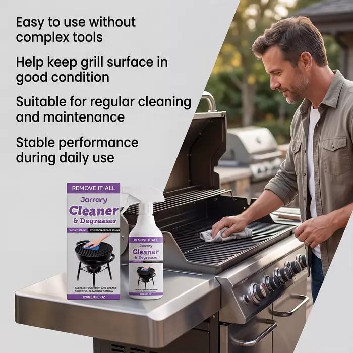 Dégraissant puissant pour grillades – Nettoyant mousse rapide pour taches d'huile de cuisine, idéal pour hotte de four, cuisinière, barbecue