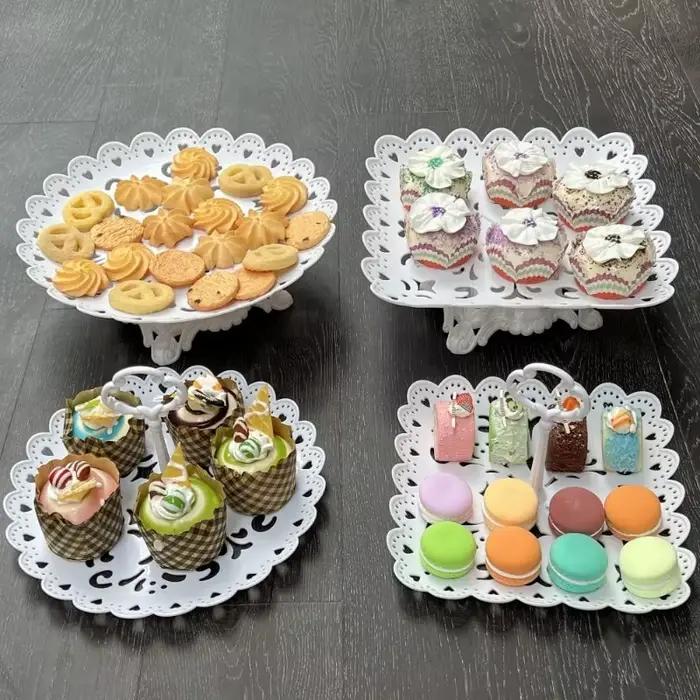 Présentoir à gâteau en plastique pour Makaron et fruits secs