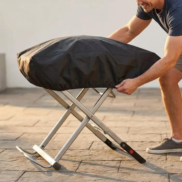 Housse de barbecue à couverture intégrale tissu oxford pour grills au charbon de bois protection intempéries occasions spéciales pique-nique soirée barbecue