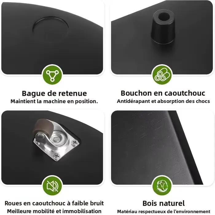 Planche à roulettes pour comptoir Thermomix TM7 avec roues en caoutchouc