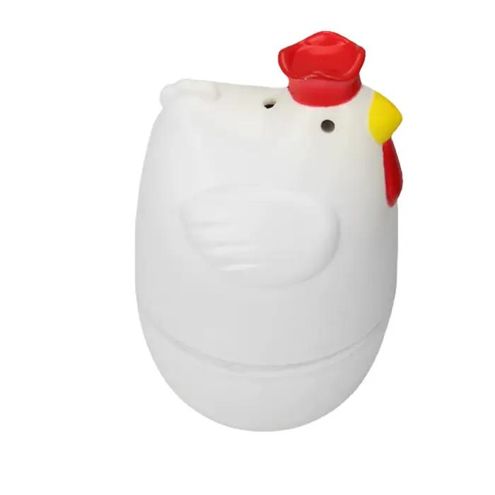 Poacher d'œufs à micro-ondes, poachers d'œufs en forme de poulet, cuiseur vapeur Portable antiadhésif pour micro-ondable pour une cuisine rapide du petit déjeuner