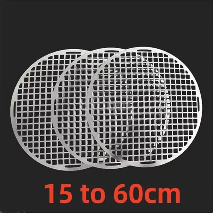 Support de cuisson rond de refroidissement pour Barbecue lisse de 15 à 60cm, feuille de gril de four en fil d'acier inoxydable 304, filet circulaire pour Barbecue