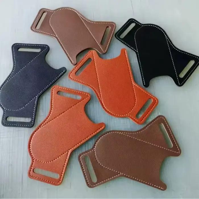 Gaine de rangement anti-rayures en cuir PU, couteau pliant, porte-ceinture, couteau de poche, outil d'emballage de camping, 1PC