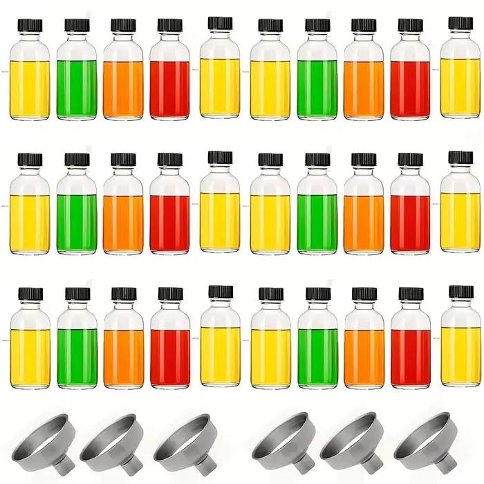 10/20/30 bouteilles en verre modernes avec couvercles, adaptées au jus de gingembre, à l'huile, mini-contenants écologiques de 60 ml, lavage à la main uniquement, sans BPA, parfaites pour un mode de v
