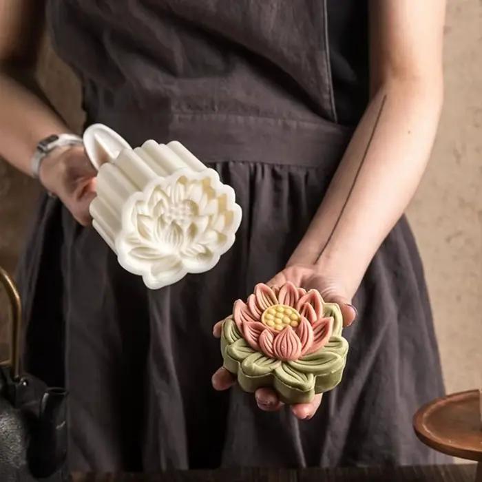 Cadeau exquis gaufrage outils de pâtisserie à pression manuelle fabrication de gâteaux moule à gâteau de lune