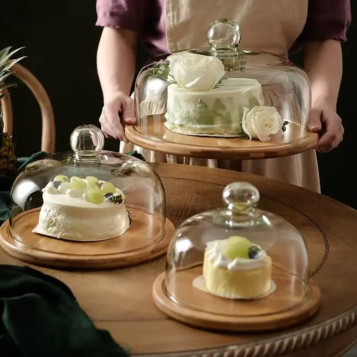 Présentoir à gâteaux, assiette à fruits avec couvercle