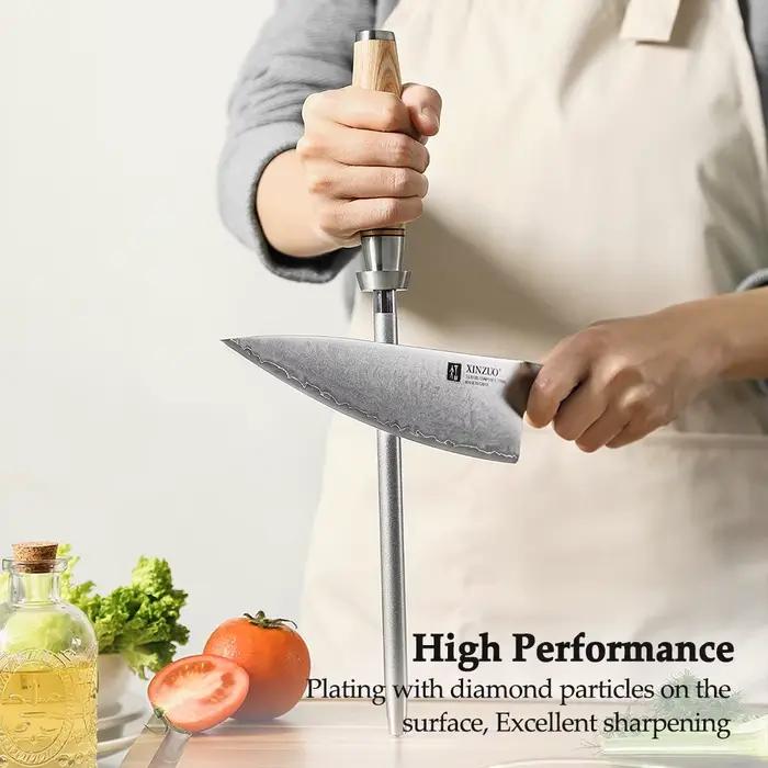 Nouveau XINZUO diamant couteau de cuisine tige d'affûtage acier aiguiseur pierre outil de haute qualité ménage affûtage
