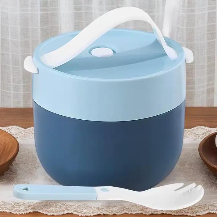 Pot thermique alimentaire de 600ml, tasse à soupe isolée étanche, conteneurs Thermos, boîte à déjeuner en acier inoxydable avec cuillère, garde au chaud