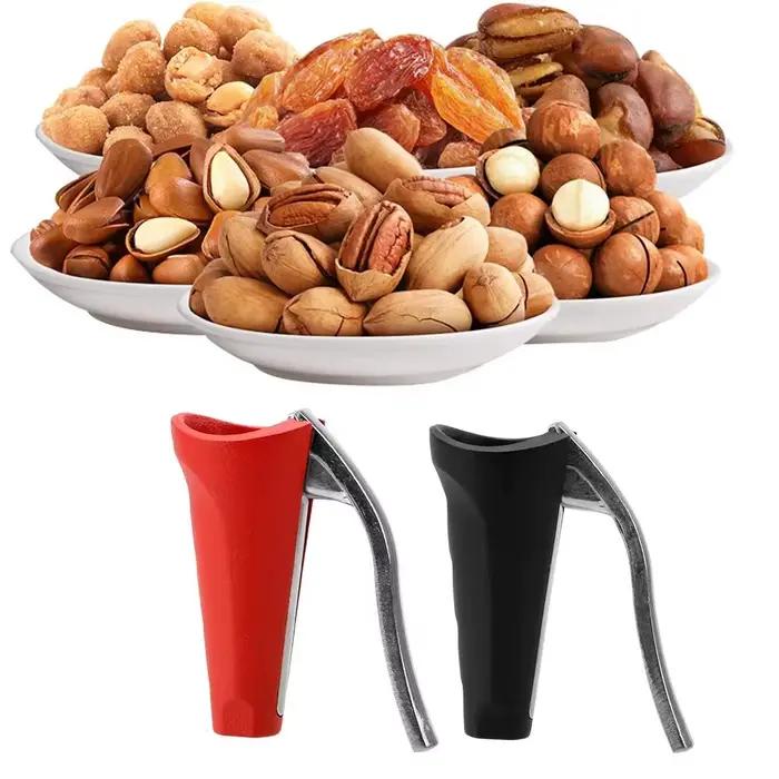 Pince à noisettes en alliage de Zinc Durable, ouvre-écrou en forme d'entonnoir noir et rouge, décortiqueur, pince à noix d'amande, outils de cuisine