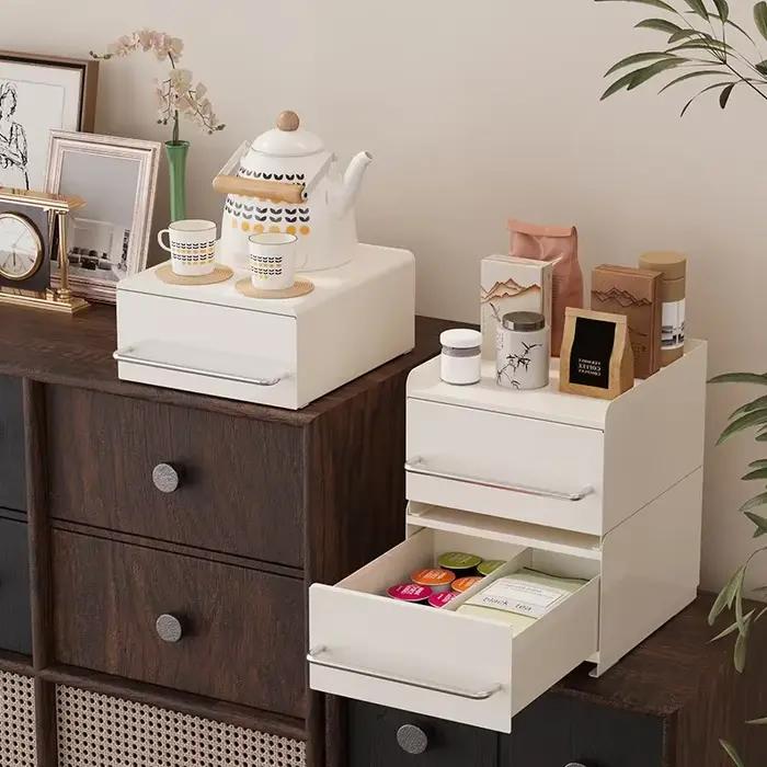 Boîte de rangement pour comptoir, présentoir à capsules de café, tiroir de rangement, support pour machine à café, boîte de rangement pour médicaments