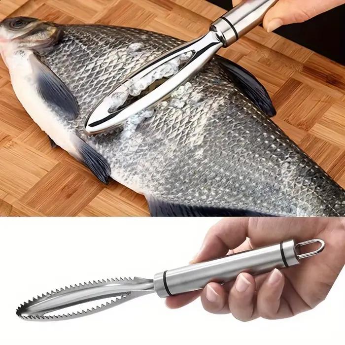 Nettoyeur d'écailles de poisson en acier inoxydable, grattoir, éplucheur, outil, peau de poisson, rasoir, dissolvant, livres, brosse