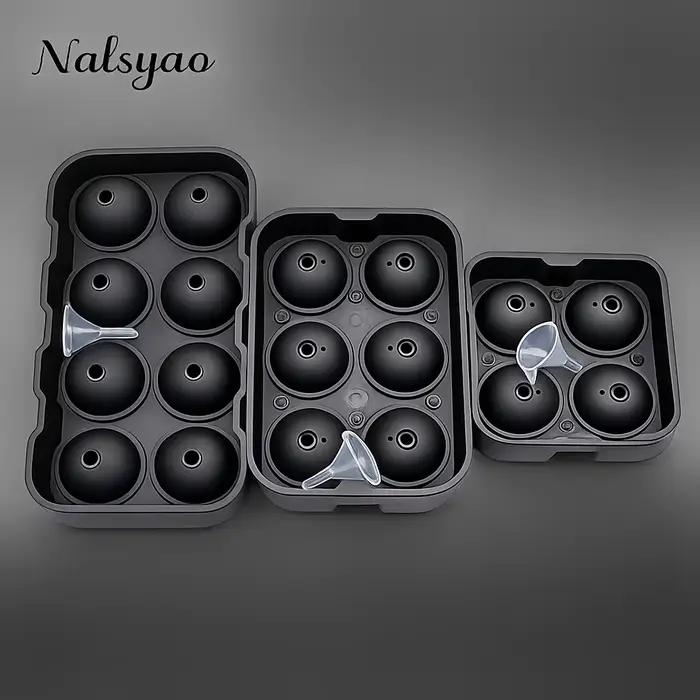 Machine à boules de glace en Silicone, grande sphère ronde 3D, boules hautes, plateau de moule Cube en forme de glace pour congélateur, whisky, outils de Bar à Cocktail